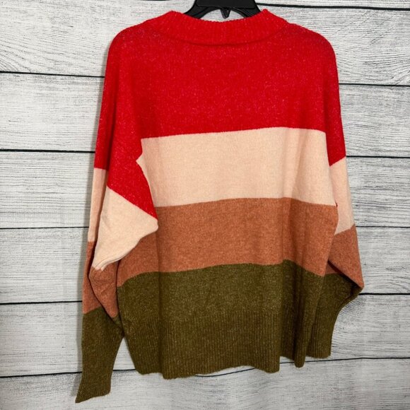 NWOT A New Day Colorful Striped Knit Sweater Size S - Picture 2 of 2